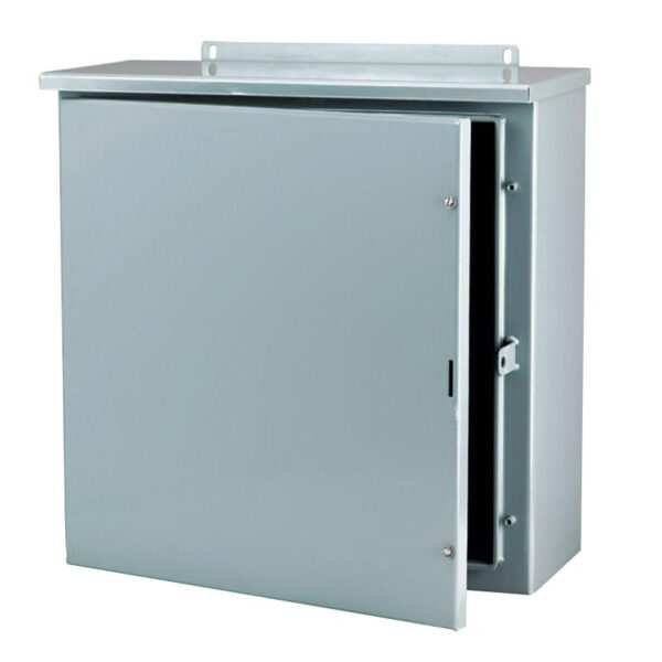 Wiegmann RHC303012 NEMA 3R Polyester Powder Carbon Steel Wallmount Medium Unflanged Hinged Cover Enclosure 30-Inch x 12-Inch x 30-Inch ANSI 61 Gray RHC Series