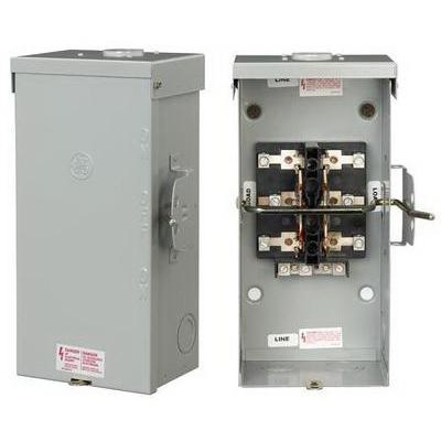 GE Industrial TC10324R 3-Wire 2-Pole Non-Fusible Emergency Power Transfer Switch 240-Volt AC 200-Amp NEMA 3R Spec-Setter