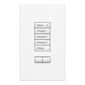 Lutron QSWS2-5BRLN-WH Non-Insert 5 Button Keypad With Raise/Lower 24-Volt DC 2.17-Inch x 2.75-Inch x 3.74-Inch