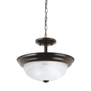 Sea Gull Lighting 77950-782 2-Light Convertible Pendant Fixture 100-Watt 120-Volt Heirloom Bronze Windgate