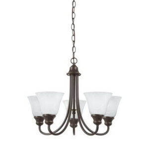 Sea Gull Lighting 35940-782 5-Light 1-Tier Chandelier 120-Volt Heirloom Bronze Windgate