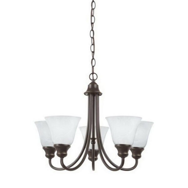 Sea Gull Lighting 35940-782 5-Light 1-Tier Chandelier 120-Volt Heirloom Bronze Windgate