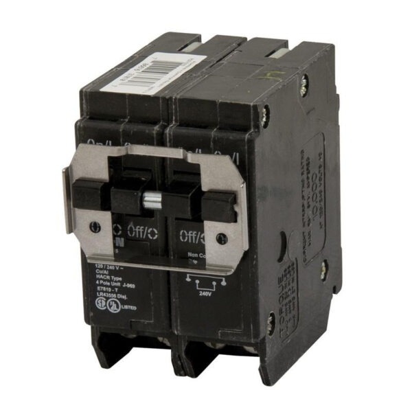 Eaton BQC230240 Plug-On Mount Type BQC Quadplex Circuit Breaker 4-Pole (1) 30-Amp (1) 40-Amp 120/240 Volt