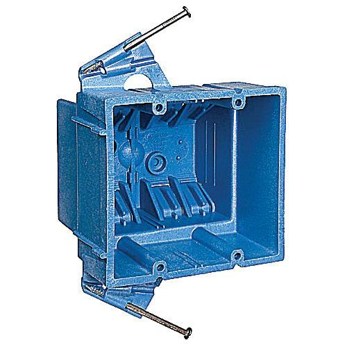 Thomas & Betts BH235A PVC 2-Gang Outlet Box 2.110-Inch x 3.550-Inch x 3.5-Inch 35-Cubic-Inch Carlon&reg; SuperBlue