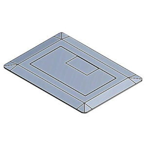 Thomas & Betts E9761S Thermoplastic 1-Gang Non-Metallic Open Floor Box Cover With Carpet Flange 7.13-Inch x 5-Inch Carlon&reg;