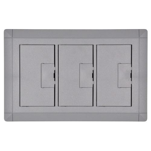 Thomas & Betts E9763S Thermoplastic 3-Gang Non-Metallic Open Floor Box Cover With Carpet Flange 7.13-Inch x 11.50-Inch Carlon&reg;