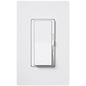 Lutron DVSCELV-300P-SW 120-Volt at 60-Hz 1-Pole Electronic Low Voltage Preset Dimmer With Locator Light Snow Diva&reg;