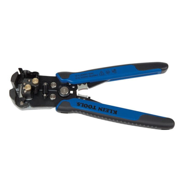 Klein Tools 11061 Self-Adjusting Wire Stripper/Cutter 20-10-AWG 22-12-AWG 8-1/4-Inch Black/Blue Romex&reg;