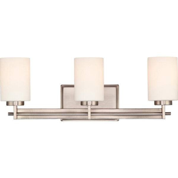 Quoizel Lighting TY8603AN 3-Light Contemporary/Modern Bath Fixture 100/23-Watt 120-Volt Antique Nickel Taylor