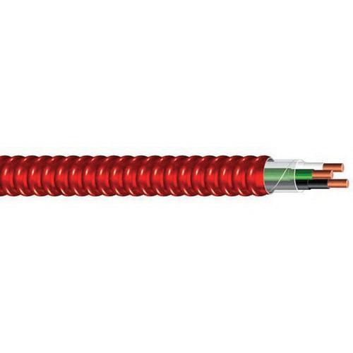 Southwire 55454903 Solid Copper TFN MC/FPLP Plenum Rated Fire Alarm And Control Cable 18/2 1000-ft Red Alert&reg;