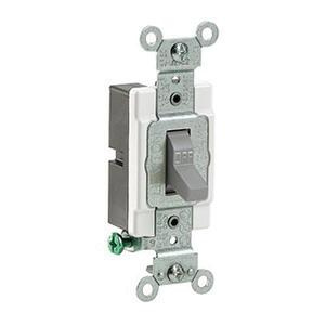 Leviton CS115-2GY 120/277-Volt AC 15-Amp 1-Pole Commercial/Specification Grade Toggle AC Quiet Switch Gray