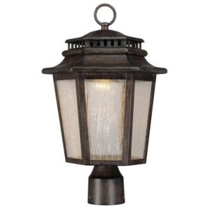 Minka-Aire 8276-A357-L 1-Light LED Post Light 10-Watt 2700K Iron Oxide Wickford Bay