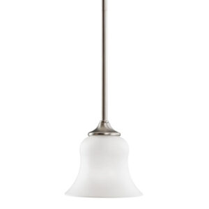 Kichler 3584NI 1-Light Mini Pendant Fixture 700-Watt 120-Volt Brushed Nickel Wedgeport