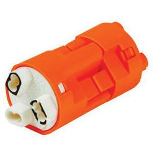 Ideal Industries 30-383XJ 2-Wire Model 103 2-Pole Luminaire Disconnect 12-18-AWG Orange PowerPlug