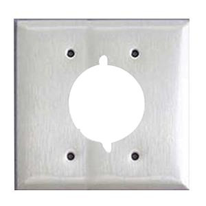 Mulberry 97223 430 Stainless Steel 2-Gang Wallplate 30/50/60-Amp 3-Wire/4-Wire Receptacle