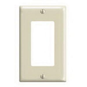 Leviton 80401-I Thermoset Device Mount Standard Size Tamper-Resistant 1-Gang Wallplate/Faceplate 1-Decora/GFCI Ivory