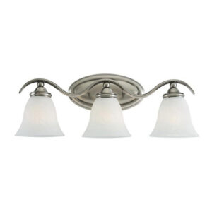 Sea Gull Lighting 44361-965 3-Light Traditional Bath Fixture 100-Watt 120-Volt Antique Brushed Nickel Rialto
