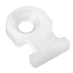 Thomas & Betts TC102 Screw Mount 2-Way Low Profile Cable Tie Miniature Mounting Base Nylon 6/6 Natural Ty-Rap&reg;