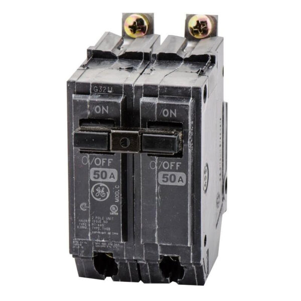 P12140.jpg GE Industrial THQB2150 Bolt-On Mount Type THQB Miniature Circuit Breaker 2-Pole 50-Amp 120/240-Volt AC