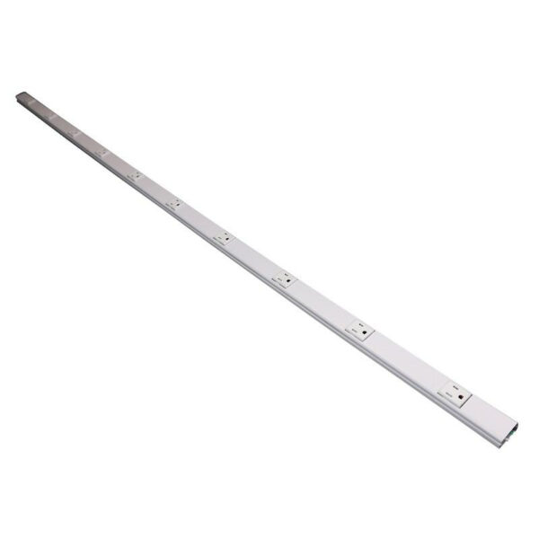 Wiremold S20GB606TR 15-Amp 11 Outlet 2000 Series Tamper-Resistant 2-Piece 1-Channel Multi-Outlet System Stainless Steel Plugmold&reg;