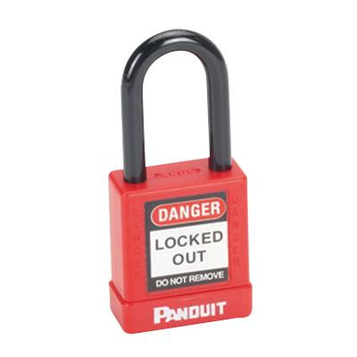 P121770.jpg Panduit PSL-8 Master Keyed Vinyl Covered Aluminum Non-Conductive Lockout Padlock 0.26-Inch Dia Shackle