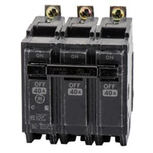 GE Industrial THQB32040 Bolt-On Mount Type THQB Miniature Circuit Breaker 3-Pole 40-Amp 240-Volt AC