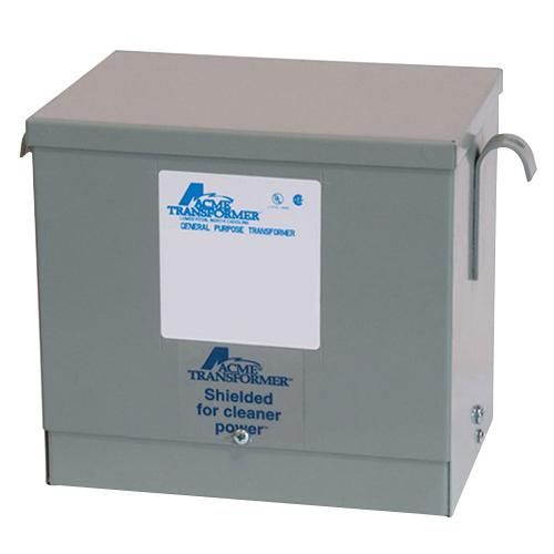 P121896.jpg Acme T2527051 3-Phase Copper Non-Ventilated Dry Type Distribution Transformer 600/480-Volt Primary 480/380-Volt Secondary 30/24 KVA