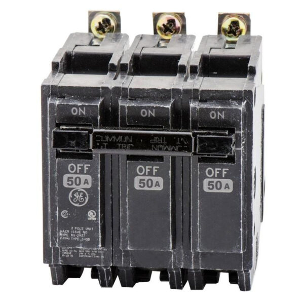 GE Industrial THQB32050 Bolt-On Mount Type THQB Miniature Circuit Breaker 3-Pole 50-Amp 240-Volt AC