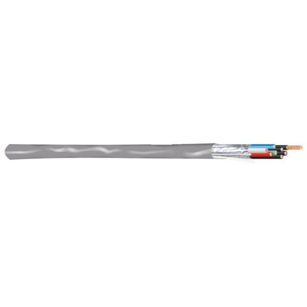 Southwire 57573202 Stranded Bare Copper Shielded Overall Shield Riser Rated Multi-Conductor Cable 18/8 1000-ft Reel Gray