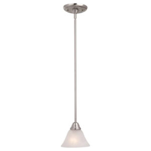 Maxim Lighting 91064MRSN 1-Light Mini Pendant Fixture 100-Watt 120-Volt Satin Nickel Newport