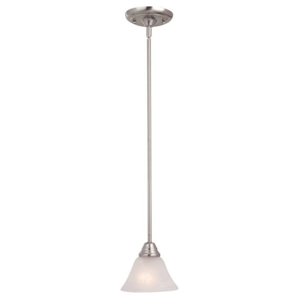 Maxim Lighting 91064MRSN 1-Light Mini Pendant Fixture 100-Watt 120-Volt Satin Nickel Newport
