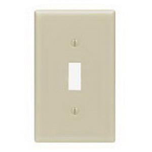 Leviton 86001 Thermoset Device Mount Standard Size 1-Gang Wallplate 1-Toggle Switch Ivory