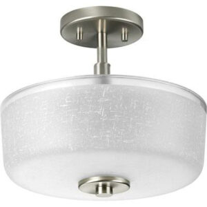 Progress Lighting P2851-09 Alexa 2-Light Ceiling Fixture 100-Watt 120-Volt Brushed Nickel Alexa