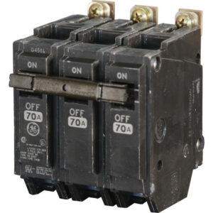 GE Industrial THQB32070 Bolt-On Mount Type THQB Miniature Circuit Breaker 3-Pole 70-Amp 240-Volt AC