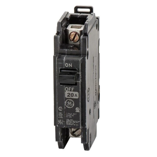 GE Industrial THQC1120WL 35-mm DIN Rail Mount Type THQC Miniature Circuit Breaker 1-Pole 20-Amp 120/240-Volt AC