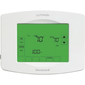 Lutron LR-HWLV-HVAC Wallmount Programmable Thermostat 24-Volt AC White TouchPRO Wireless
