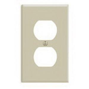 Leviton 86003 Thermoset Device Mount Standard Size 1-Gang Duplex Receptacle Wallplate 1-Duplex Receptacle Ivory
