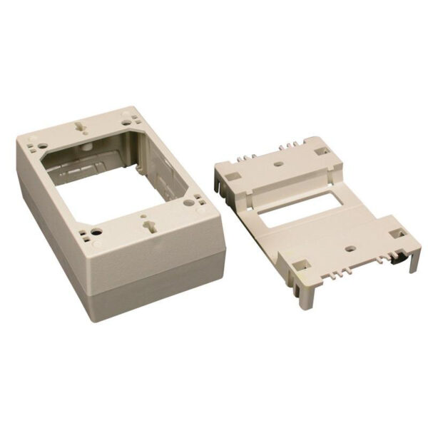 Wiremold 2348D Non-Metallic Extra Deep Device Box Fitting PVC Ivory For Use With 400/800/2300/2300D Series Single-Channel Raceway