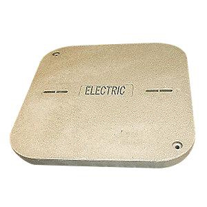 Quazite PG2424HH0017 Polymer Concrete PG Style 22-Tier Cover With 2 Bolts Logo: ELECTRIC