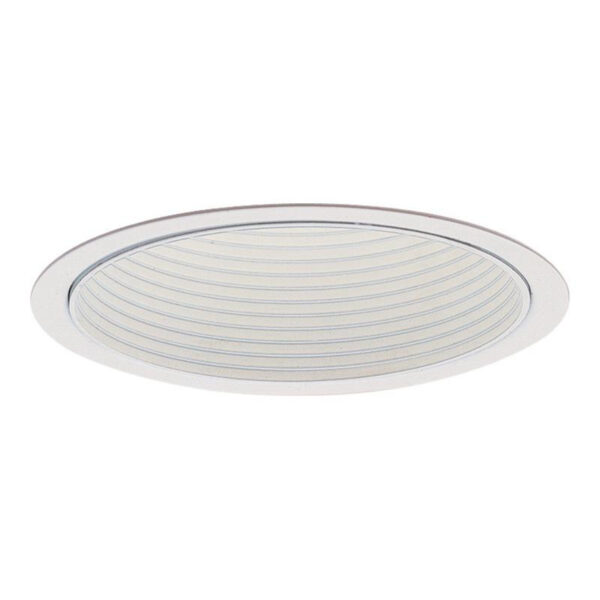 Lightolier 1005WH 5-Inch Step Baffle Down Light Reflector Trim Round White LyteCaster
