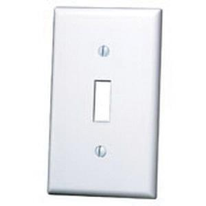Leviton 88001 Thermoset Device Mount Standard Size 1-Gang Wallplate 1-Toggle Switch White