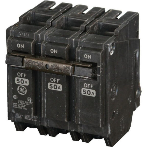GE Industrial THQL32050 Plug-In Mount Type THQL Feeder Molded Case Circuit Breaker 3-Pole 50-Amp 240-Volt AC