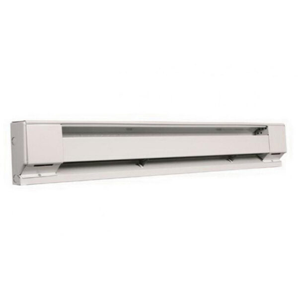 Q-Mark 2542W Slim Type Electric Baseboard Heater 1-Phase 400-Watt at 240-Volt 300-Watt at 208-Volt Navajo White