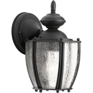 Progress Lighting P5762-31 1-Light Wall Lantern 100-Watt 120-Volt Black Roman Coach