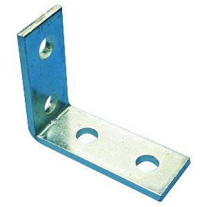 P12456.jpg Power Strut PS-607-EG Electrogalvanized Steel 4-Hole Corner Angle