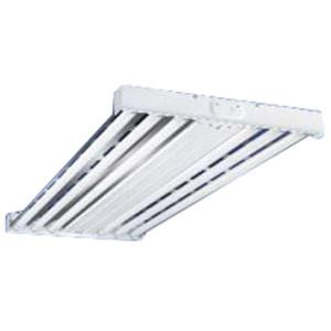 P124651.jpg Cooper Lighting HBL-654T5-N-UNV-EBT2-U 6-Light High Bay Industrial Open Luminaire 54-Watt 120 - 277-Volt White Enamel Metalux HBL