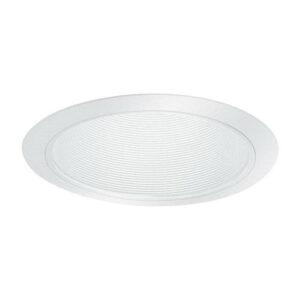 Lightolier 1105WH 6-3/4-Inch Step Baffle Down Light Reflector Trim Round Matte White LyteCaster