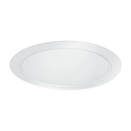 Lightolier 1105WH 6-3/4-Inch Step Baffle Down Light Reflector Trim Round Matte White LyteCaster