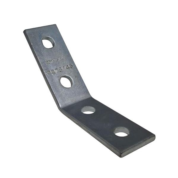 Power Strut PS-781-45-DEG-EG Electrogalvanized Steel 4-Hole 45-Degree Open Angle Connector