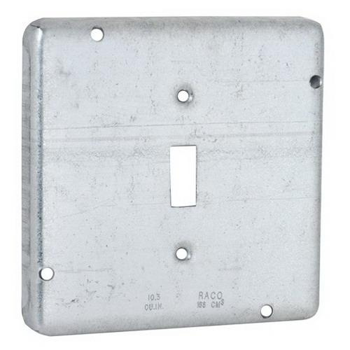 Raco 870RAC Pre-Galvanized Steel Exposed Work Cover 4-11/16-Inch x 4-11/16-Inch x 1/2-Inch